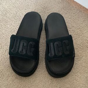 UGG Black Slide Slippers Women 7